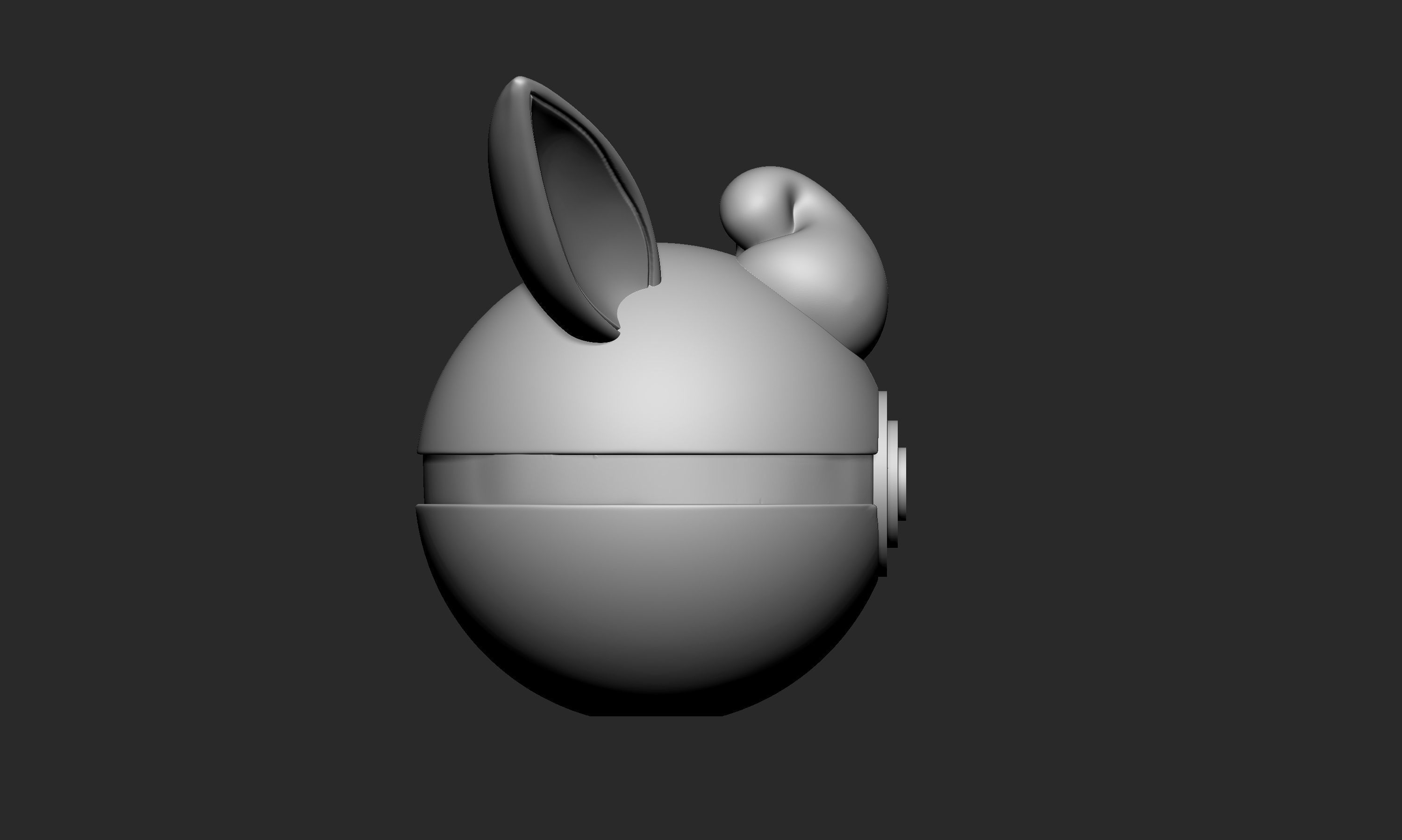 Pokemon Wigglytuff Pokeball 3D print model_6