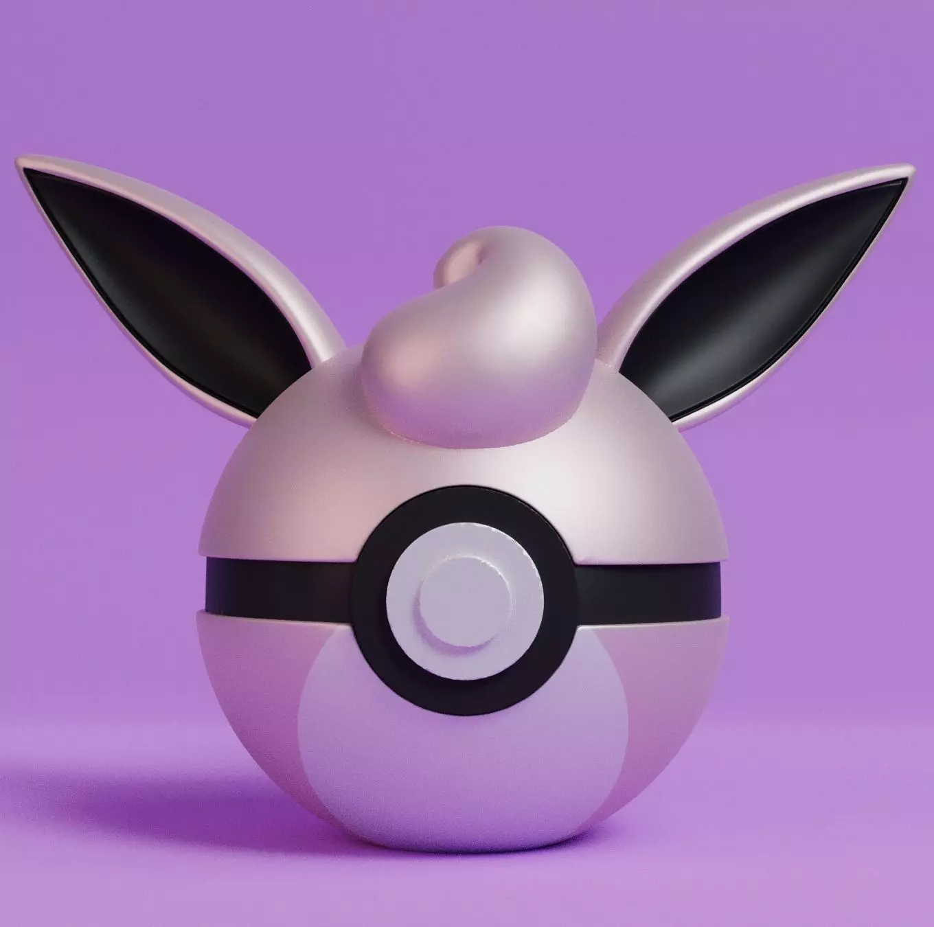 Pokemon Wigglytuff Pokeball 3D print model_0
