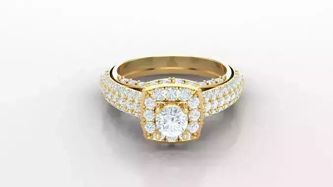 Women Diamond Solitaire V4   SLT 176 3D print model