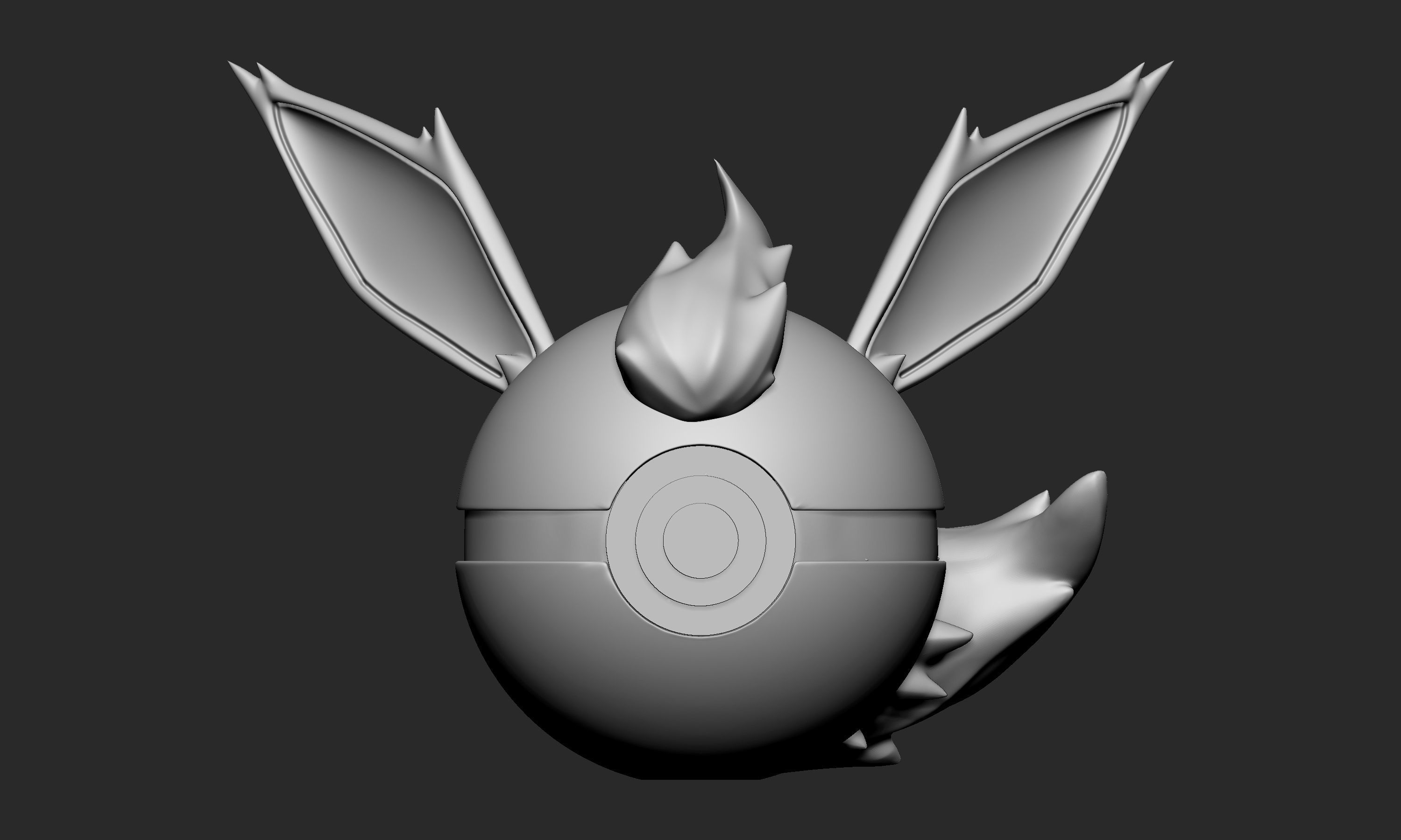 Pokemon Flareon Pokeball  3D print model_2