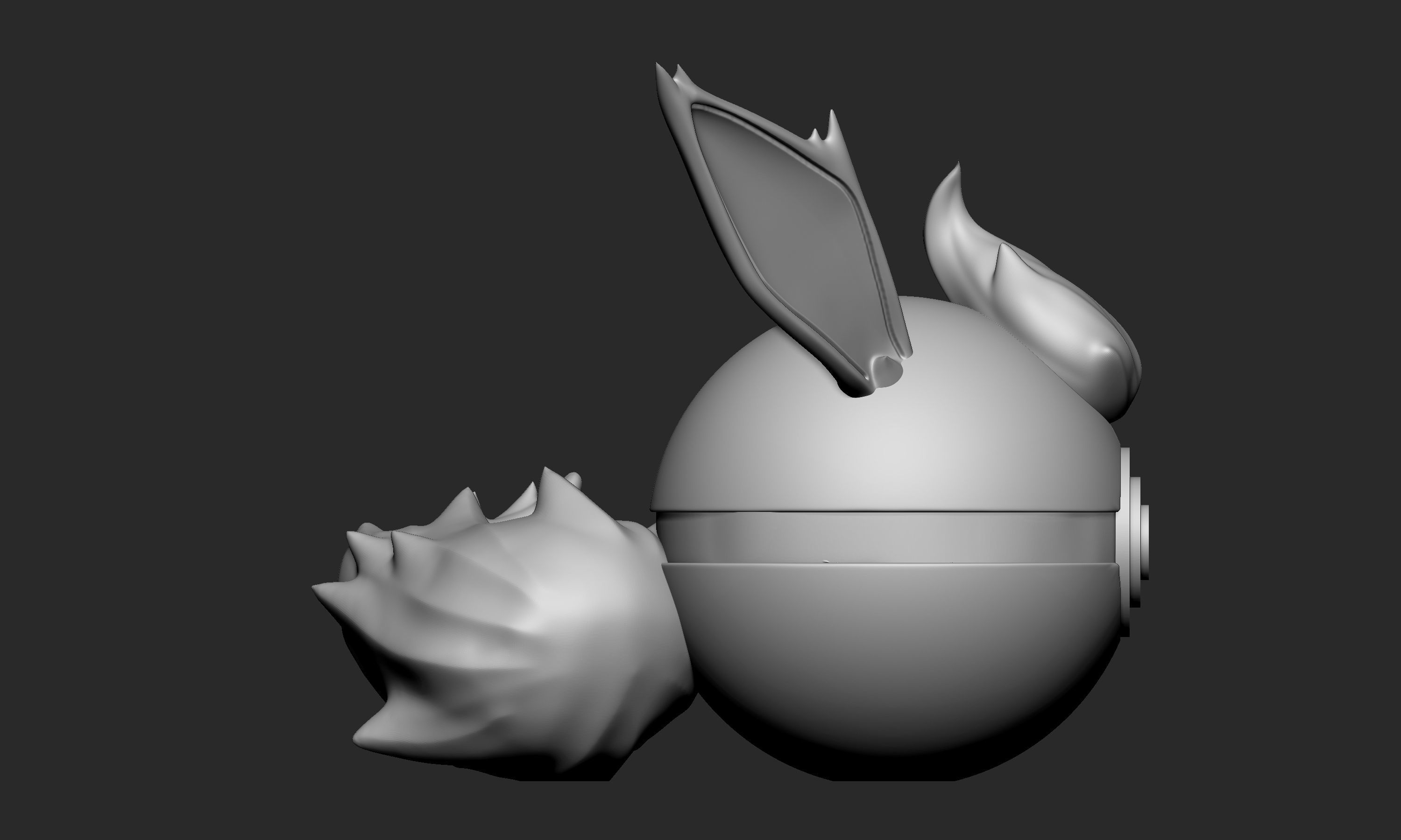 Pokemon Flareon Pokeball  3D print model_8