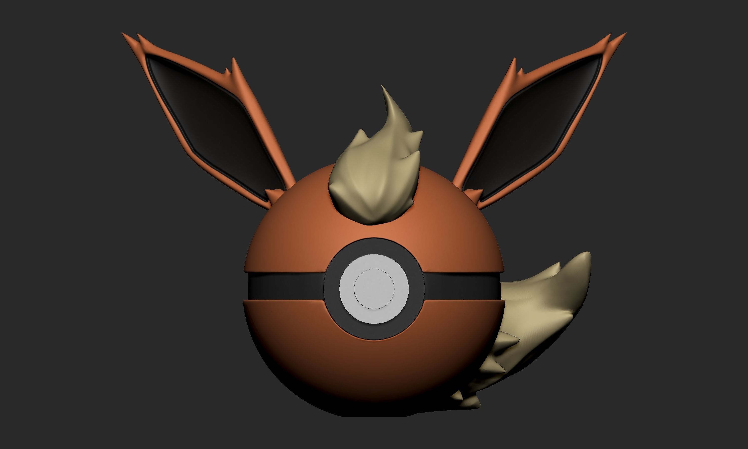 Pokemon Flareon Pokeball  3D print model_1