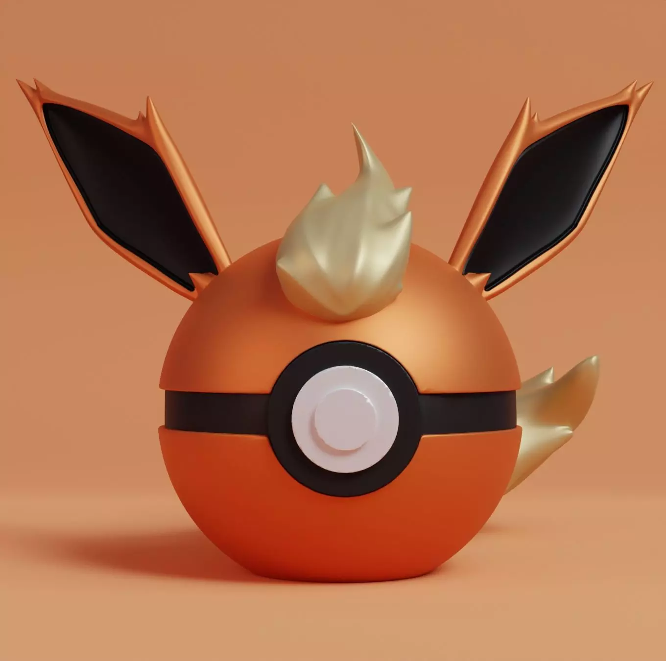 Pokemon Flareon Pokeball  3D print model_0