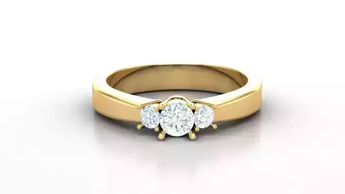 Women Diamond Solitaire V4   SLT 173 3D print model