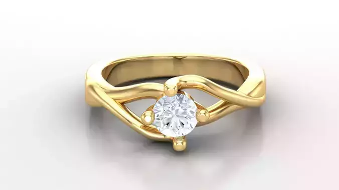 Women Diamond Solitaire V4   SLT 170 3D print model