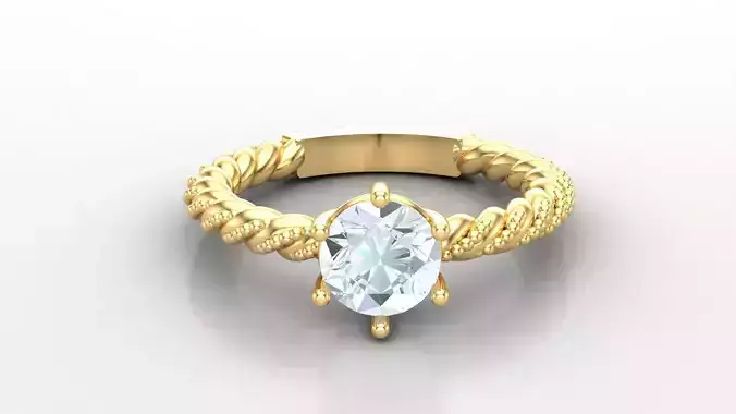 Women Diamond Solitaire V4   SLT 165 3D print model