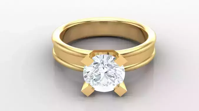 Women Diamond Solitaire V4   SLT 159 3D print model