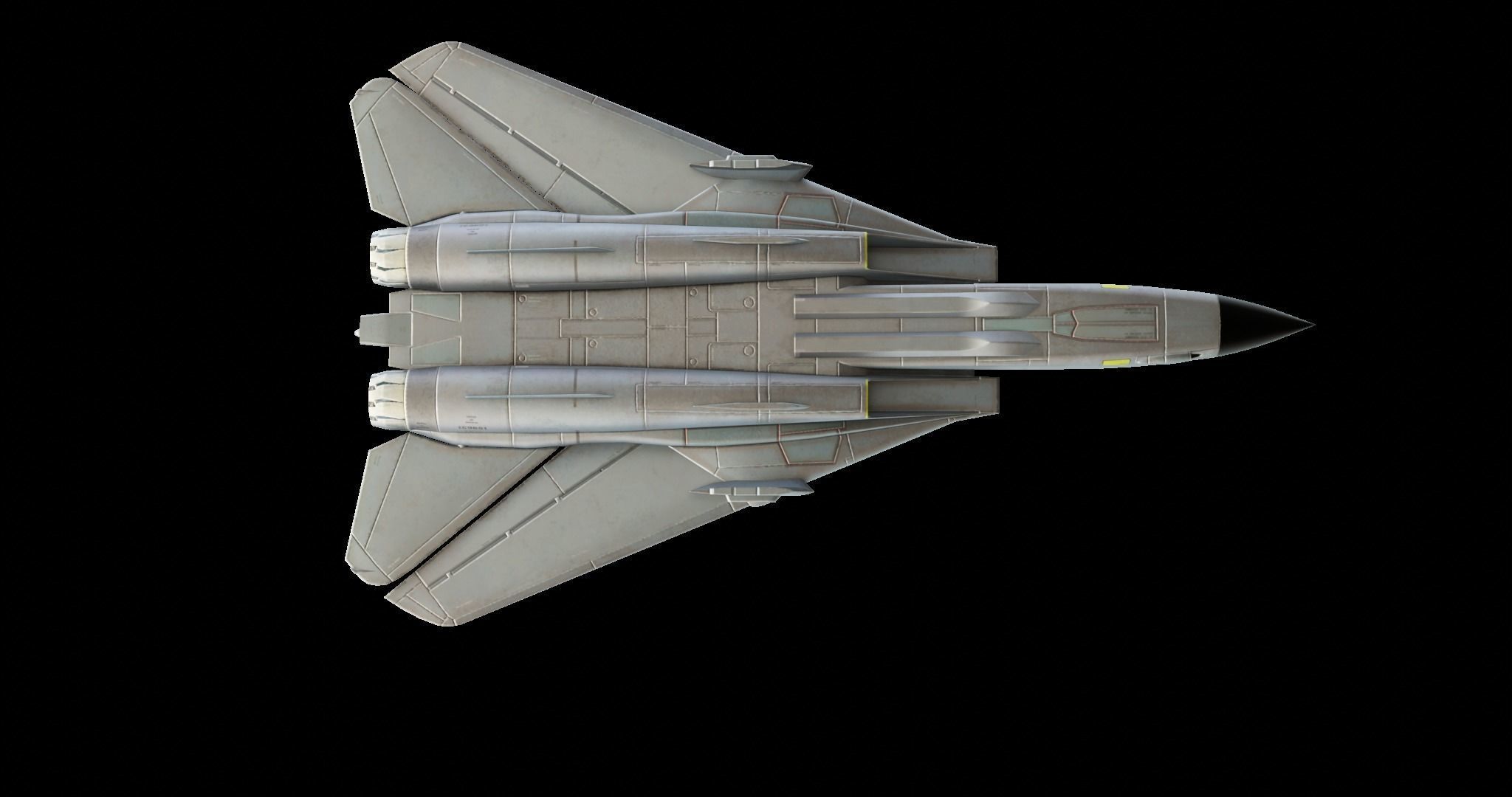 Grumman F-14 Tomcat US Fighter Jet Low-poly 3D model_8