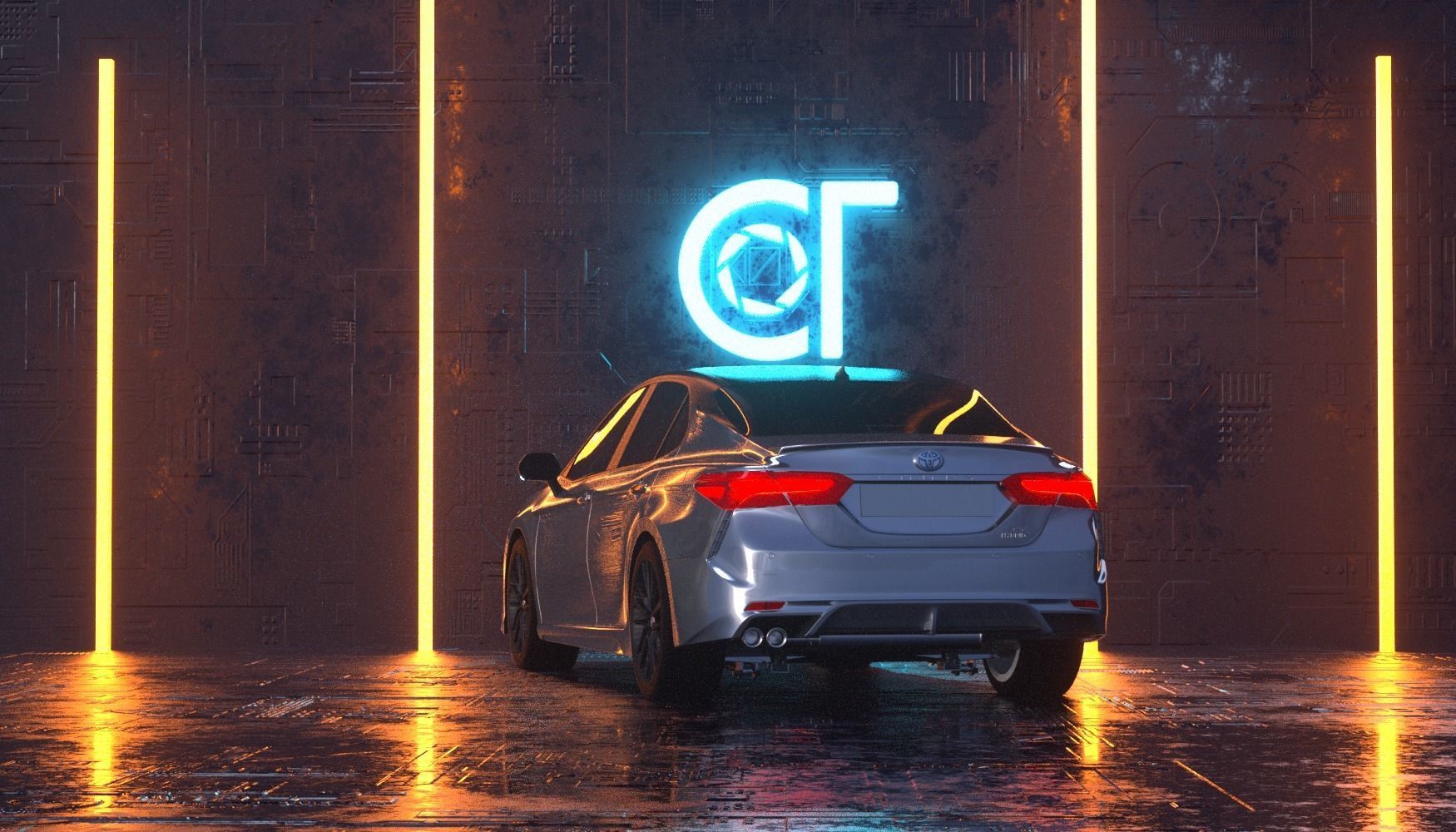 Toyota camry xse 2021 3D model_6