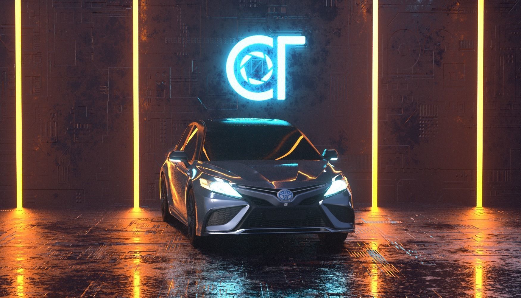 Toyota camry xse 2021 3D model_1