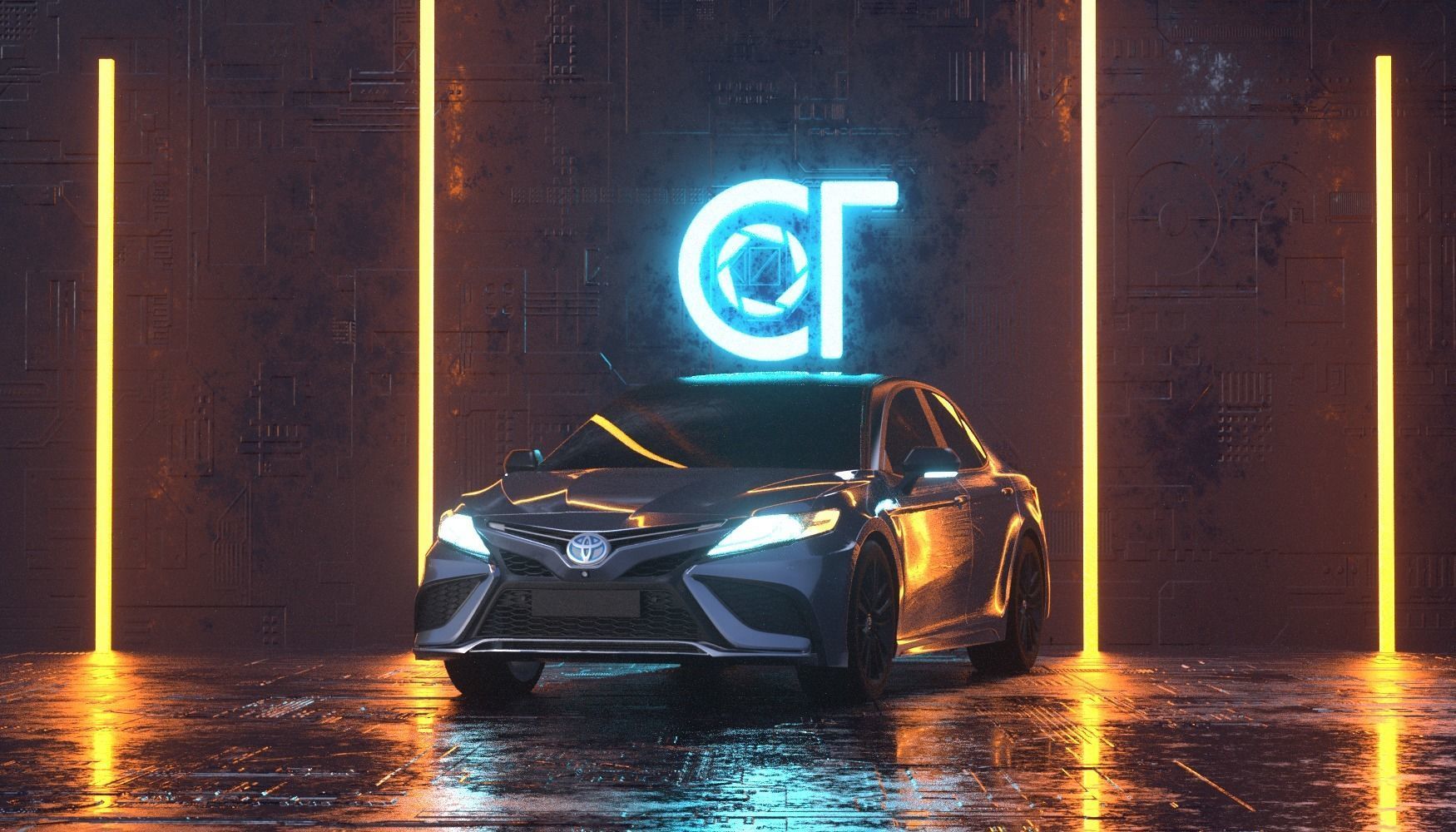 Toyota camry xse 2021 3D model_3