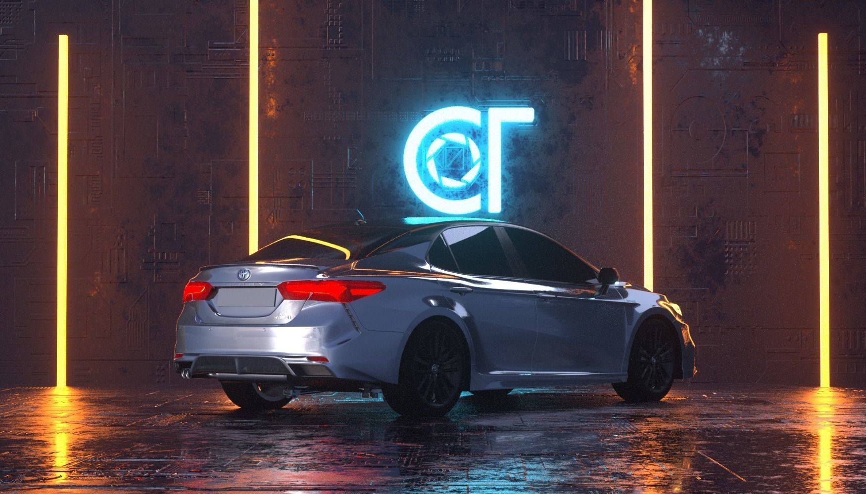 Toyota camry xse 2021 3D model_8