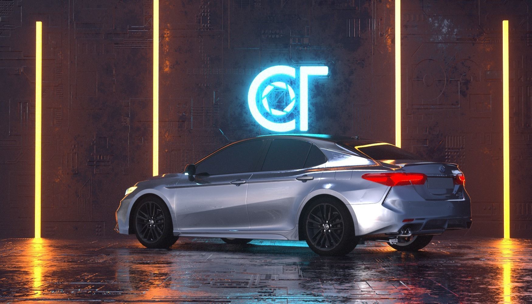 Toyota camry xse 2021 3D model_5