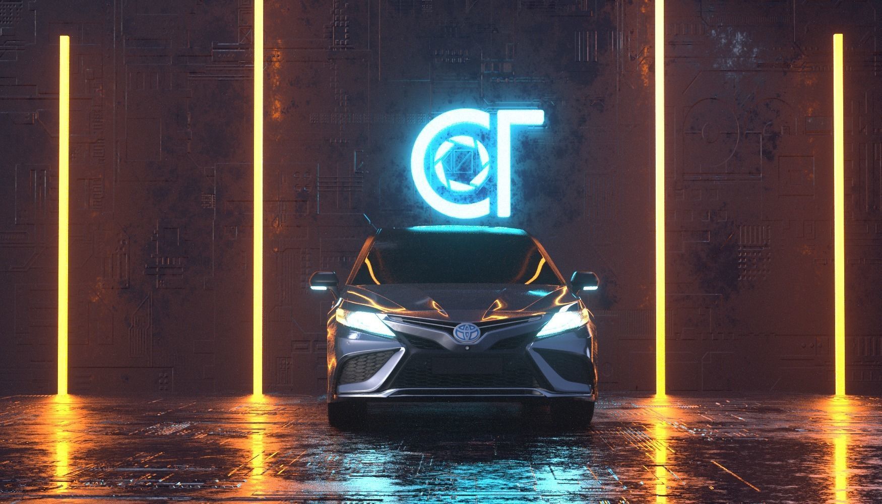 Toyota camry xse 2021 3D model_2