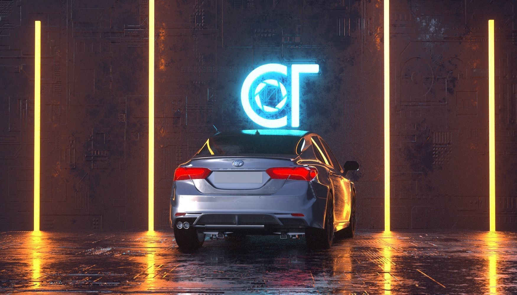 Toyota camry xse 2021 3D model_7