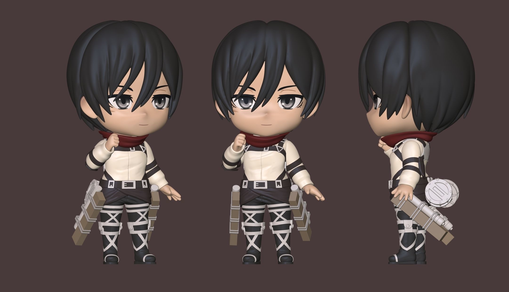 Mikasa Shingeki no kyojin 3D print model_2