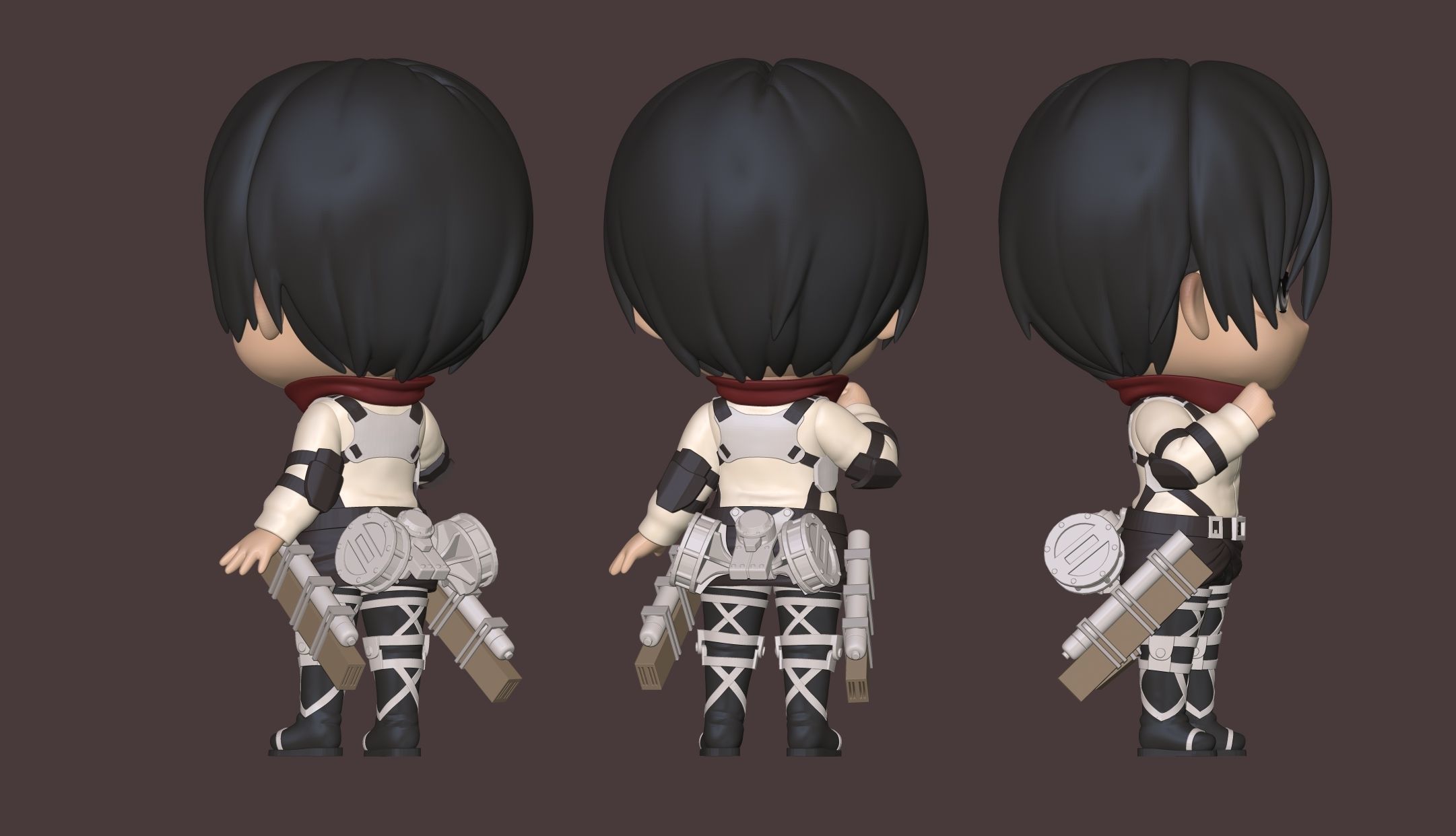 Mikasa Shingeki no kyojin 3D print model_3