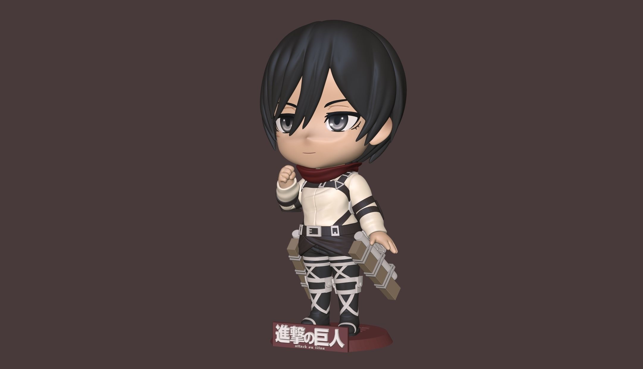 Mikasa Shingeki no kyojin 3D print model_6
