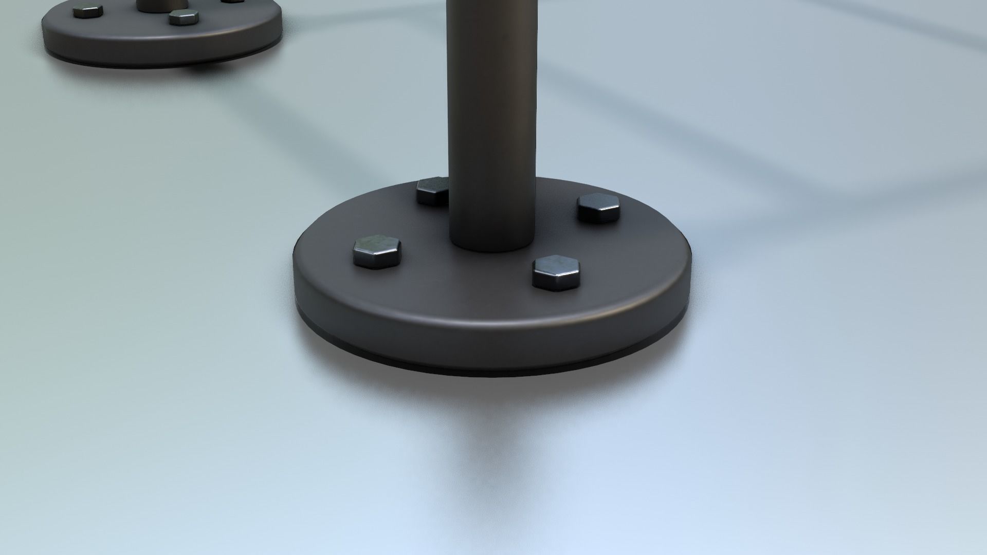 Playground Climber - Horizontal Ladder Low-poly 3D model_11