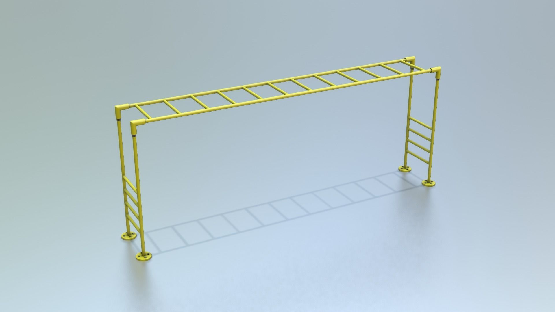 Playground Climber - Horizontal Ladder Low-poly 3D model_18