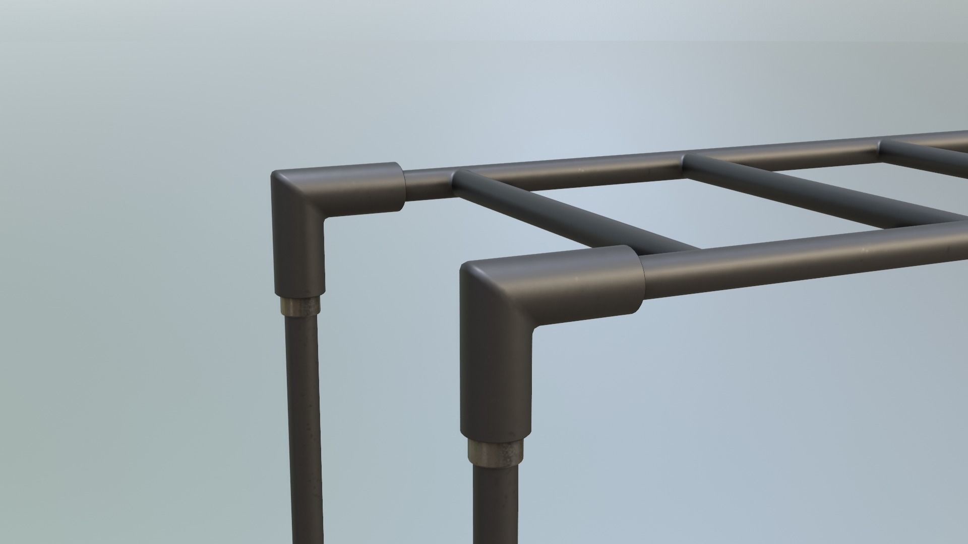 Playground Climber - Horizontal Ladder Low-poly 3D model_12