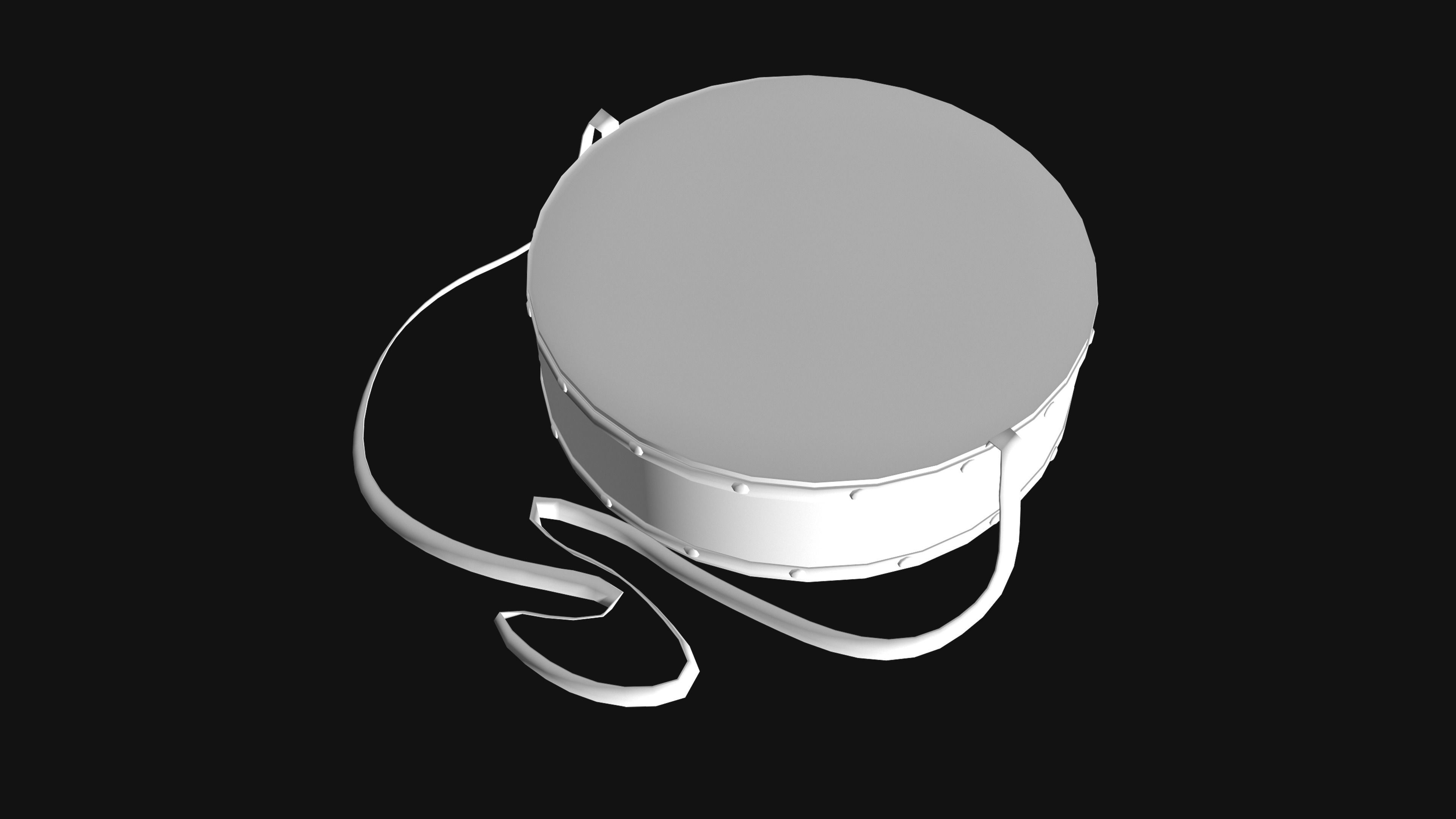 Drums - game ready Low-poly 3D model_7