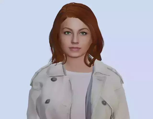 VR PBR FEMALE AVATAR CHARACTER GEMMA 3D MODEL CHEAP PRICE Low-poly 3D model
