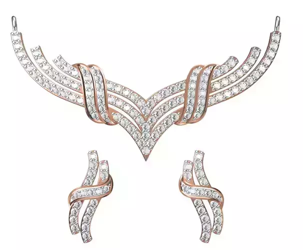 Women Earring Necklace Set STL JCD Details