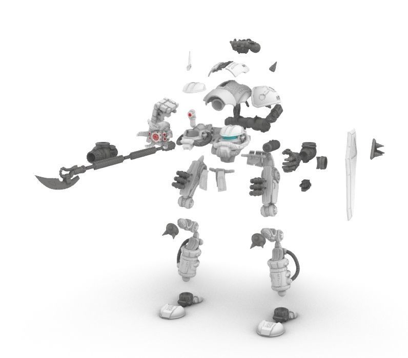 Rebellious Orbital Colony Cavalier-28mm Orbital Assault Mech 3D print model_10