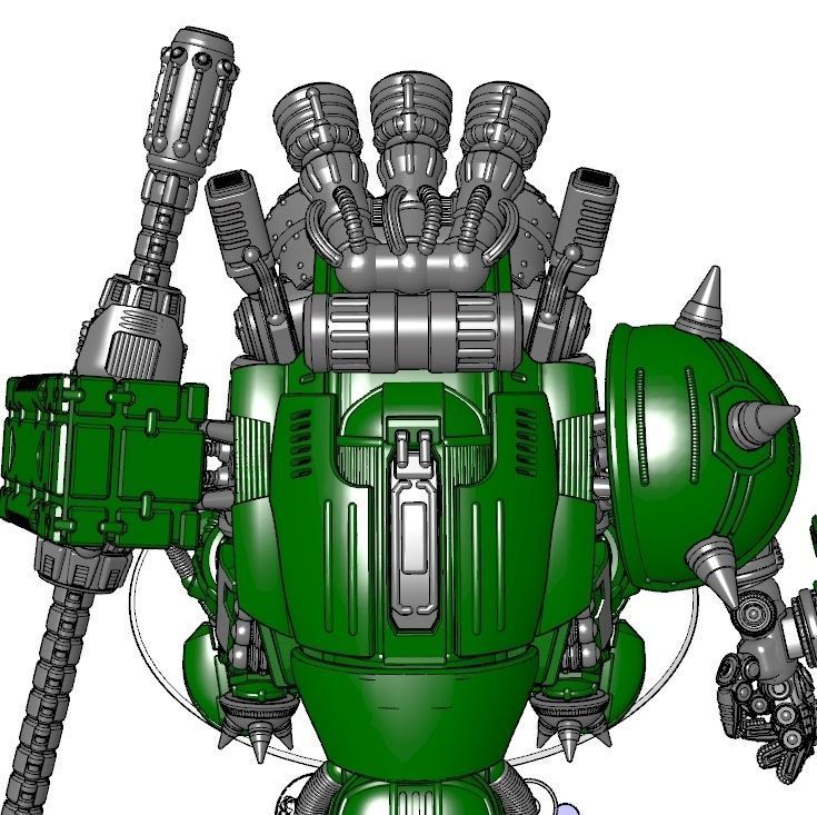 Rebellious Orbital Colony Cavalier-28mm Orbital Assault Mech 3D print model_9