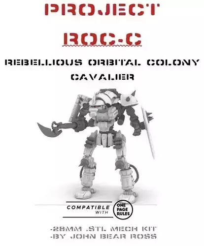 Rebellious Orbital Colony Cavalier-28mm Orbital Assault Mech 3D print model