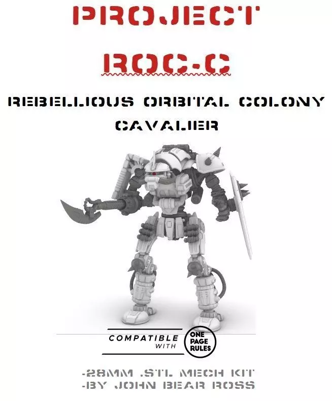 Rebellious Orbital Colony Cavalier-28mm Orbital Assault Mech 3D print model_0