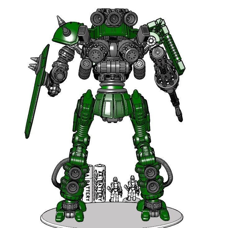Rebellious Orbital Colony Cavalier-28mm Orbital Assault Mech 3D print model_16