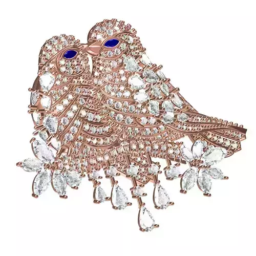 Beautiful Love Birds Brooch