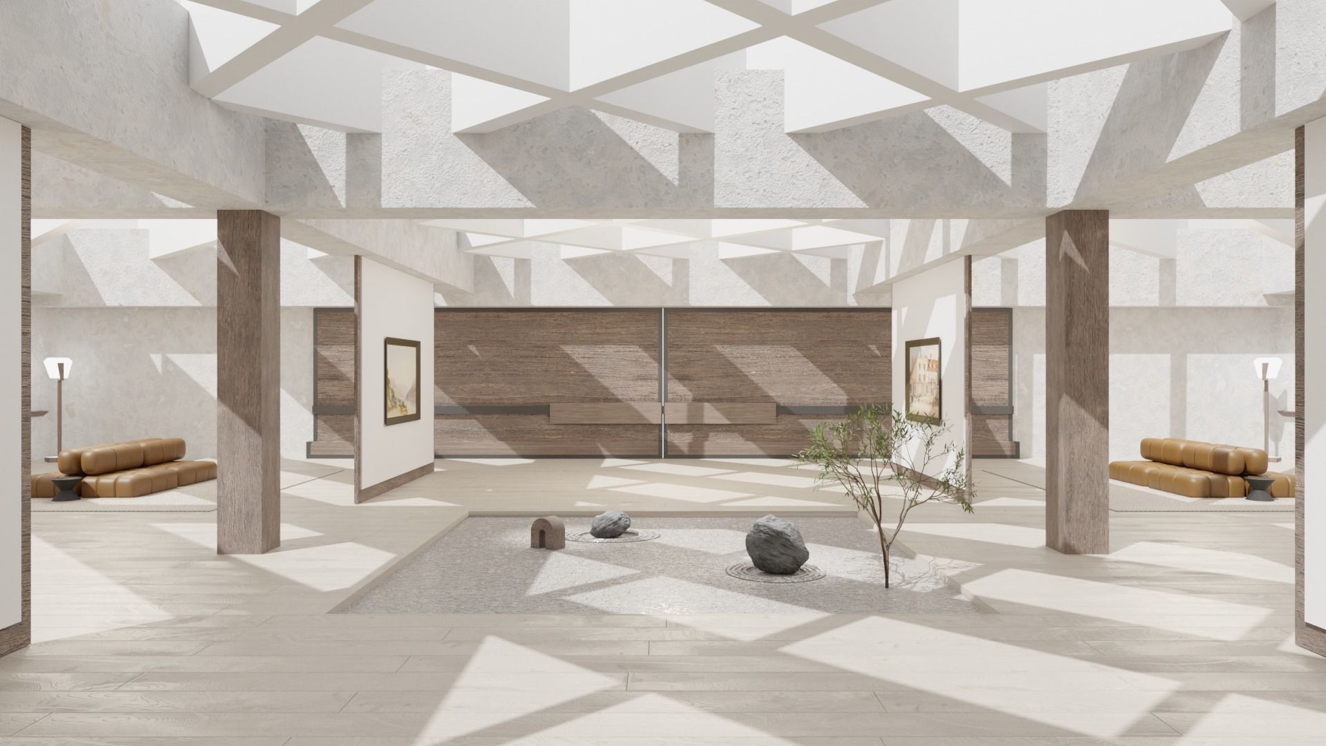 Art Gallery Zen 3D model_1