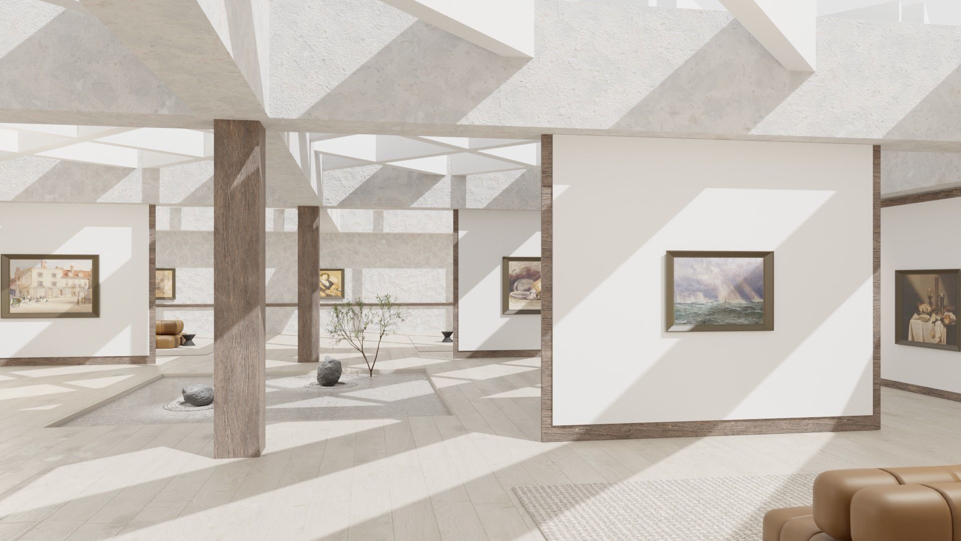 Art Gallery Zen 3D model_2