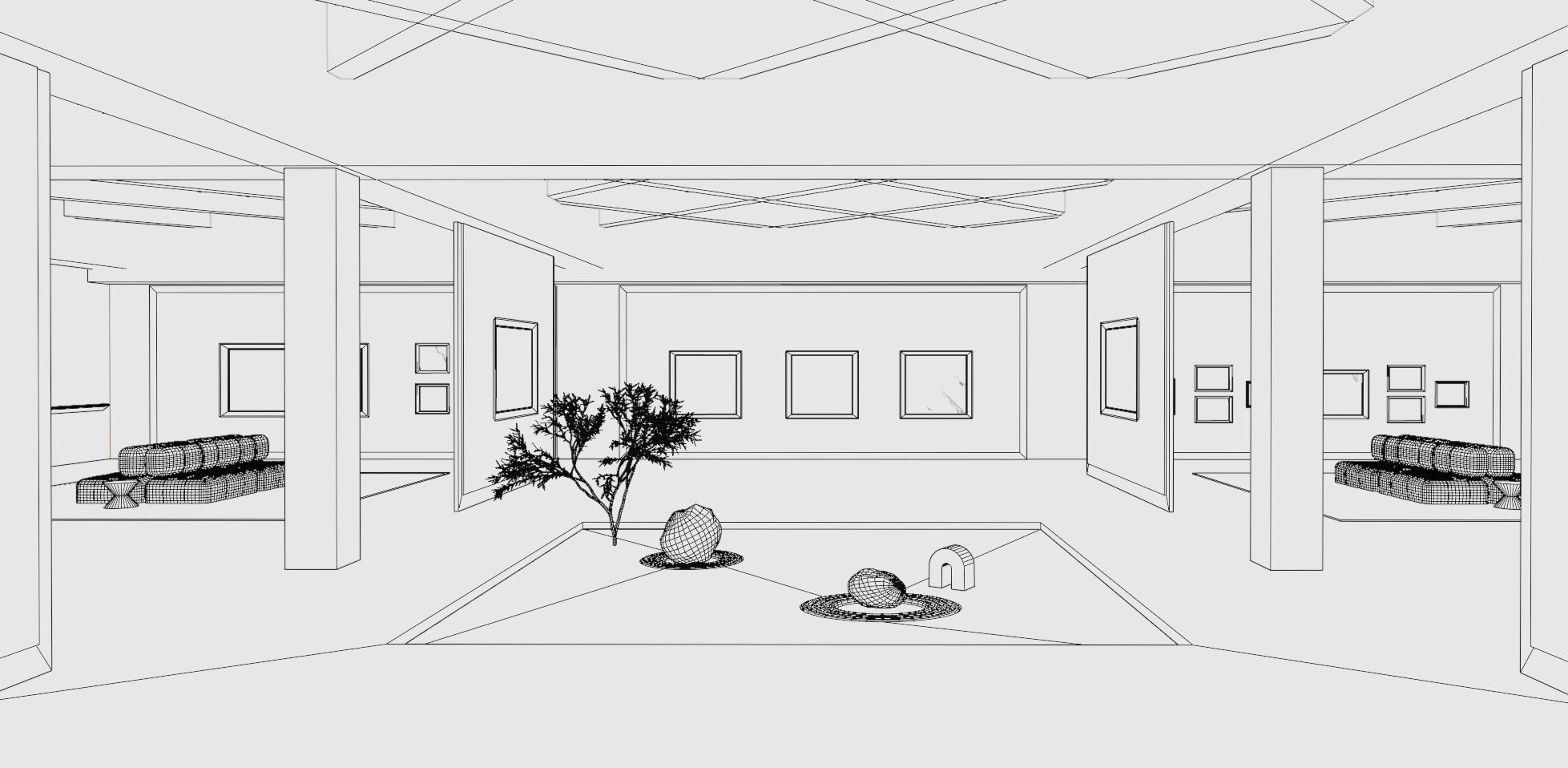 Art Gallery Zen 3D model_6