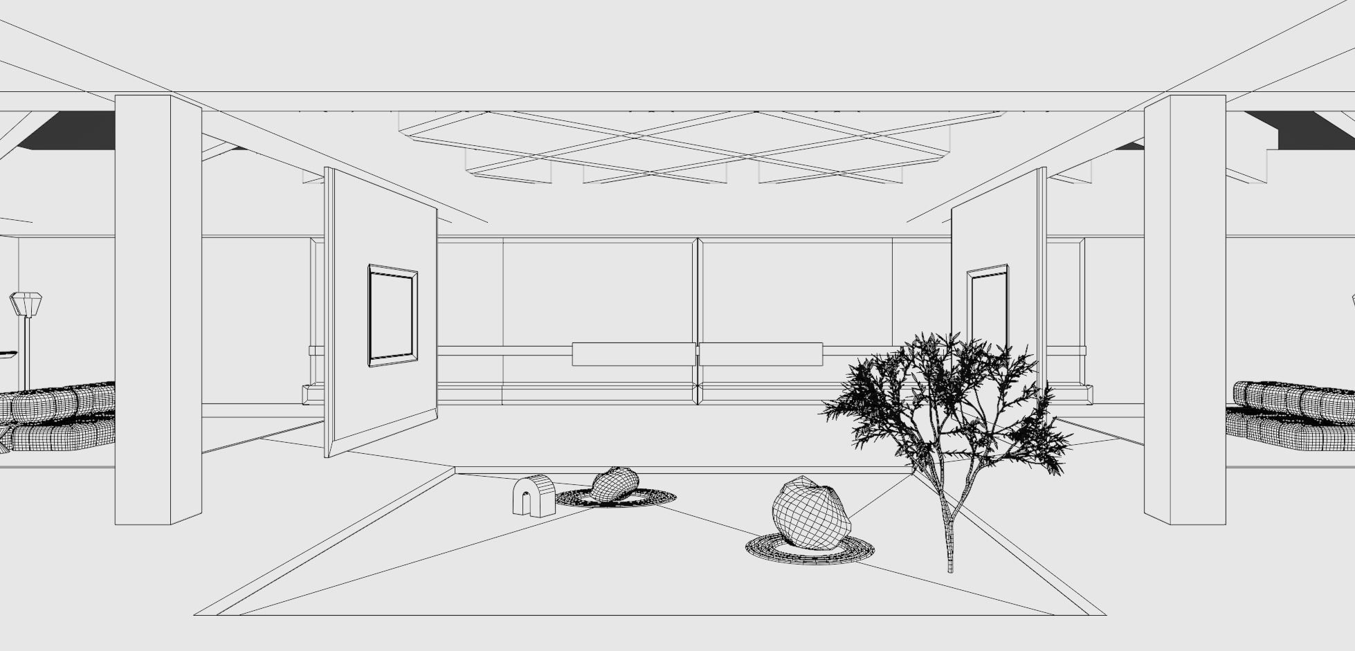 Art Gallery Zen 3D model_7