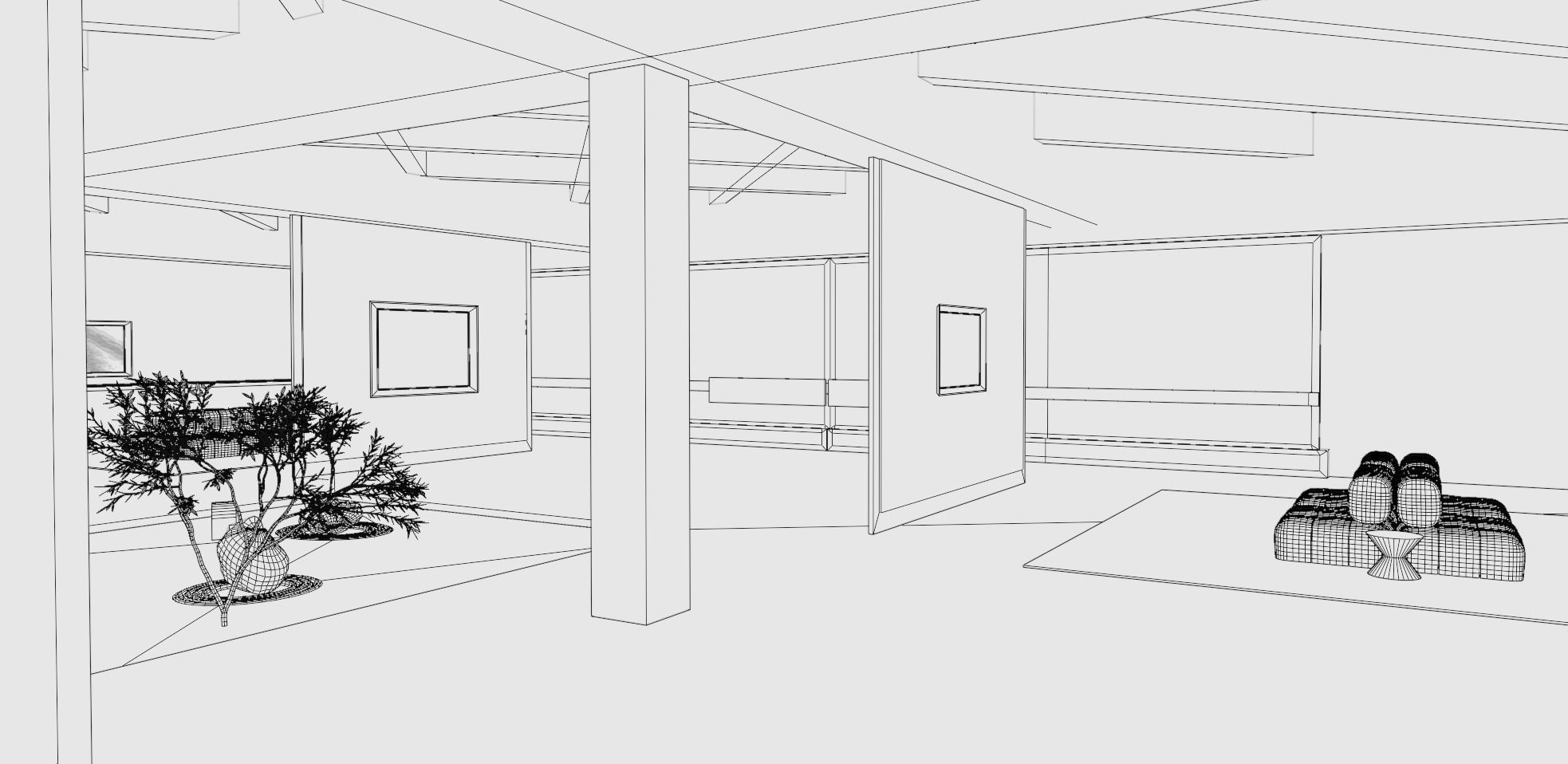 Art Gallery Zen 3D model_8