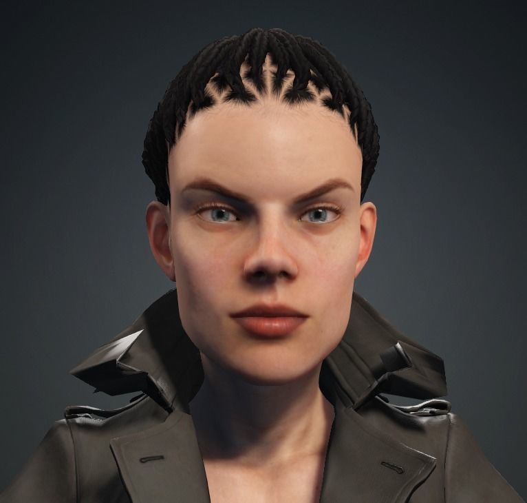 CARTHERINE - Realistic Female Character Low-poly Low-poly 3D model_1