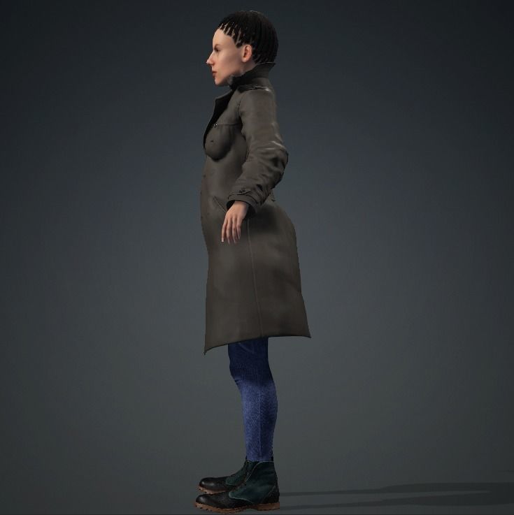 CARTHERINE - Realistic Female Character Low-poly Low-poly 3D model_8