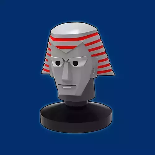 Giant Robo Head  And Keychain - 3D Print