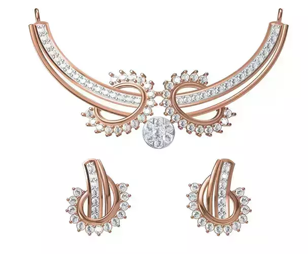Women Earring Necklace Set STL JCD Details
