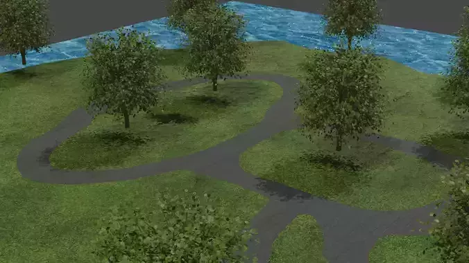 Island Low-poly 3D model