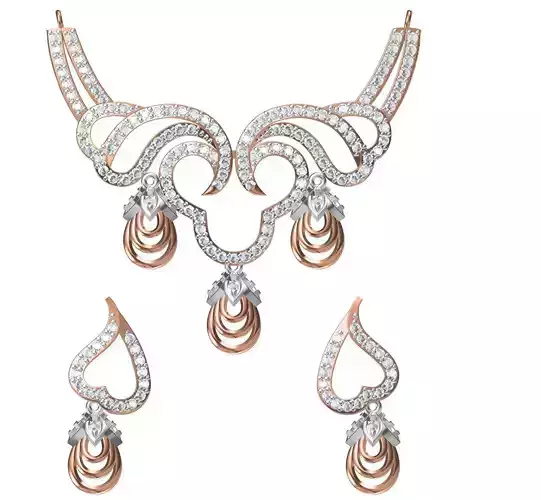 Women Earring Necklace Set STL JCD Details