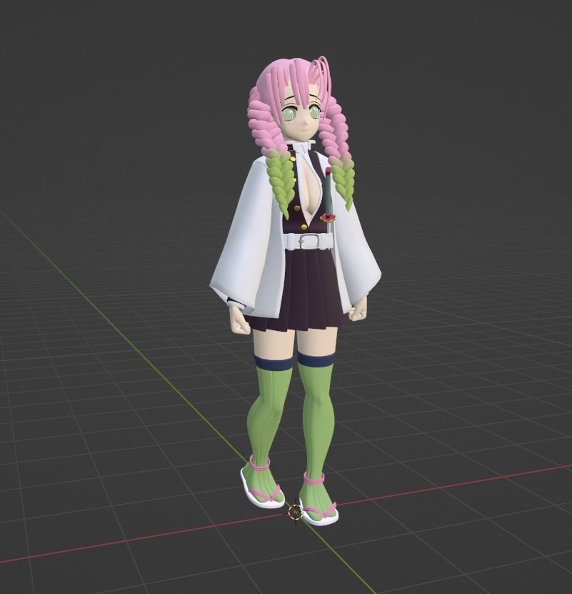 Mitsuri Kanroji - Demon Slayer 3D model_9