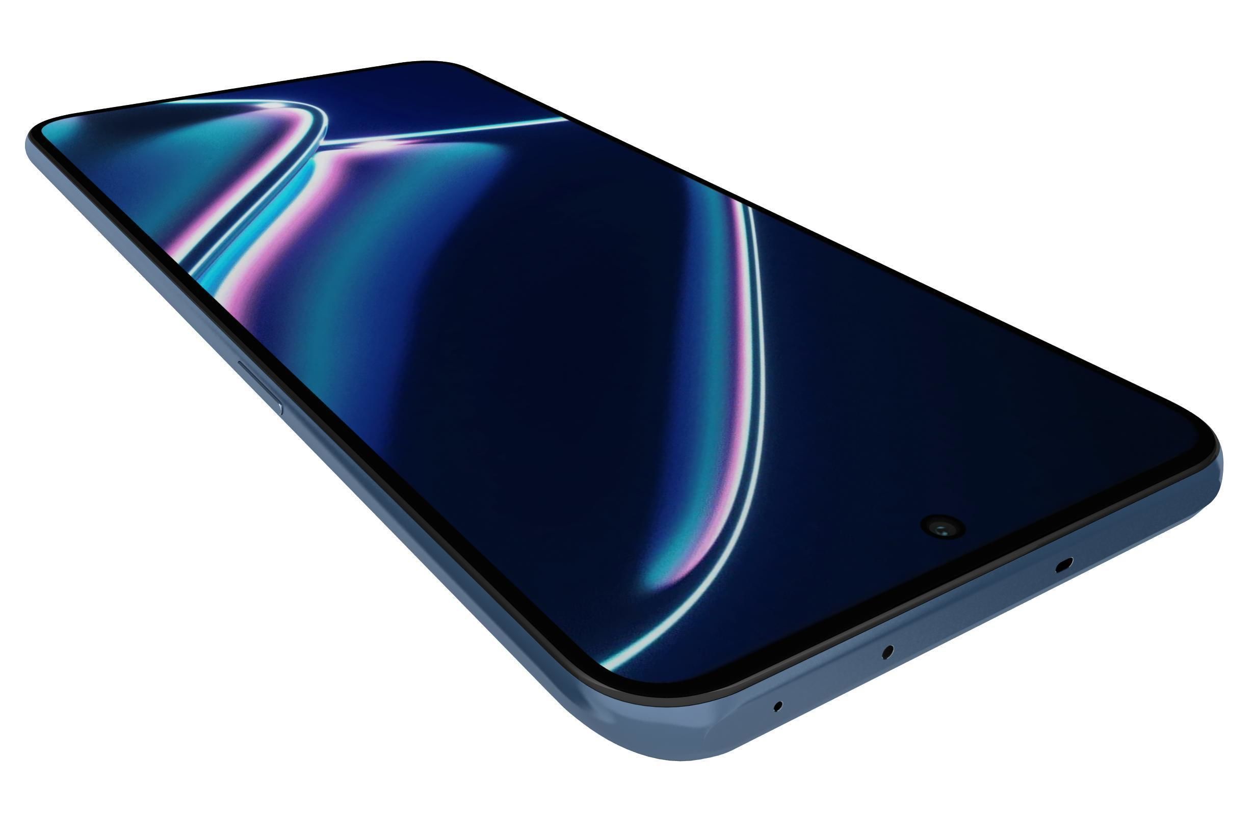 Realme GT Neo5 SE Black And Blue Low-poly 3D model_24