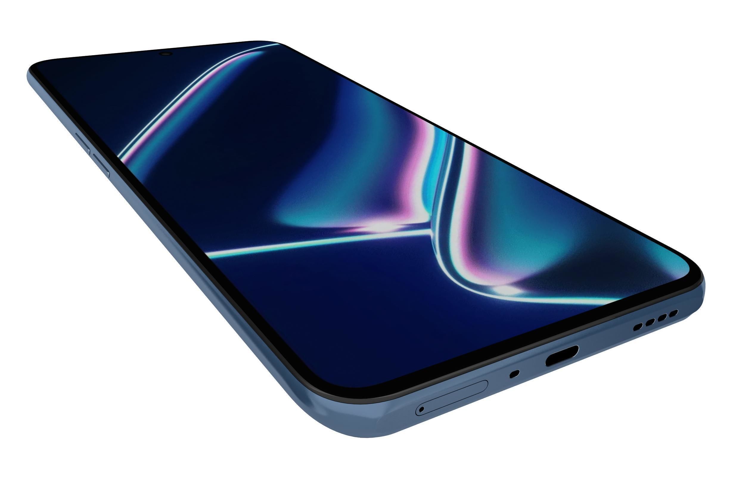 Realme GT Neo5 SE Black And Blue Low-poly 3D model_20