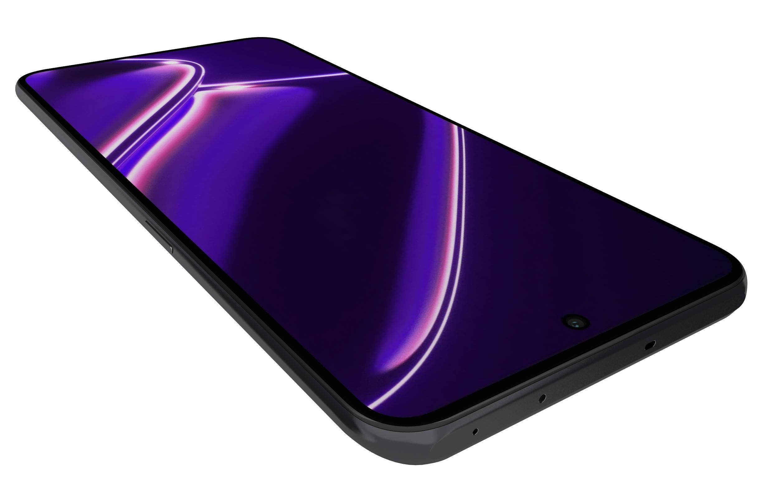 Realme GT Neo5 SE Black And Blue Low-poly 3D model_7