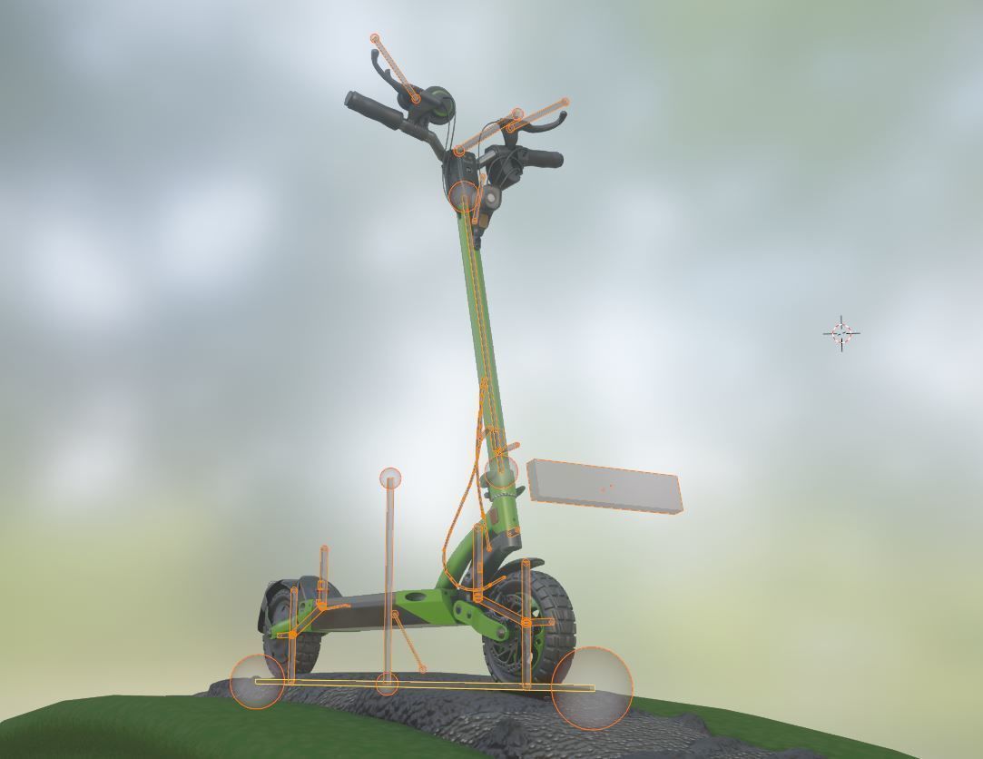Rigged off-road electric scooter all colors 3D Model Collection_71